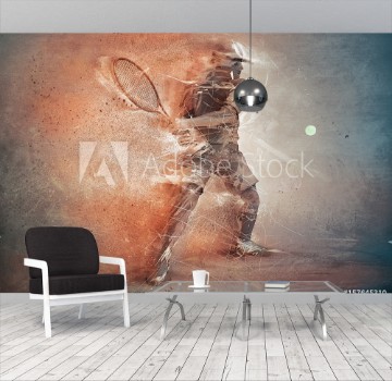 Picture of Abstract tennis player